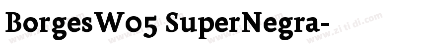 BorgesW05 SuperNegra字体转换 BorgesW05 SuperNegra字体转换